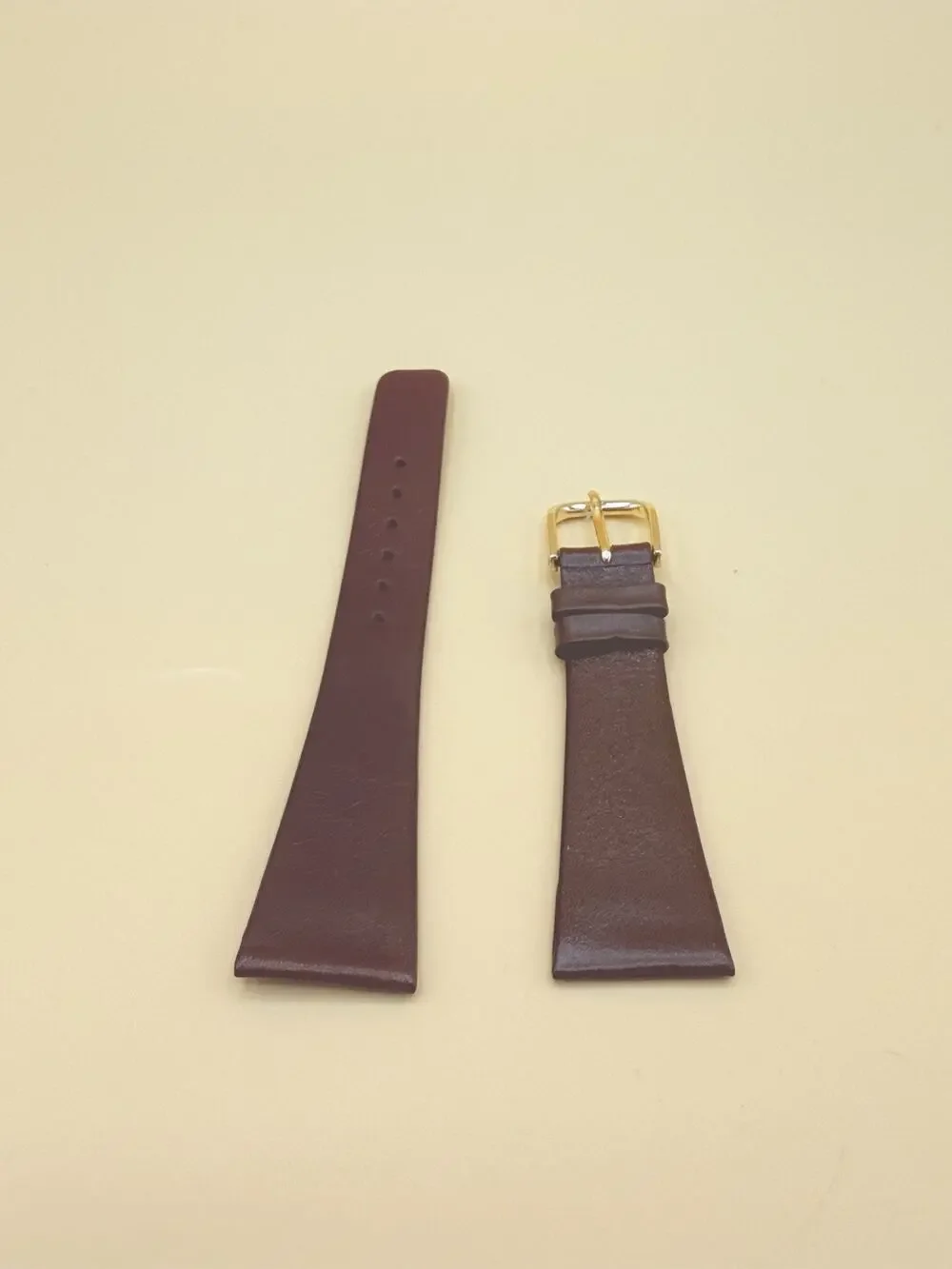 21mm KREISLER Fine Calfskin NOS Vintage Watch Band & Gold-Tone Buckle